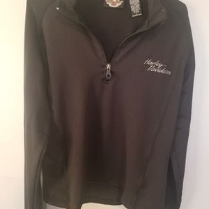 Harley Davidson half zipper shirt